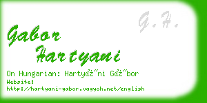 gabor hartyani business card